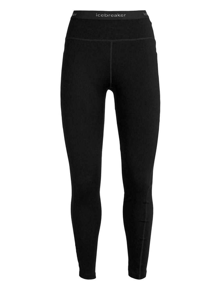 Black Icebreaker 15.5 Merino Thermal Leggings Women's Base Layers | AU 1871CTVE